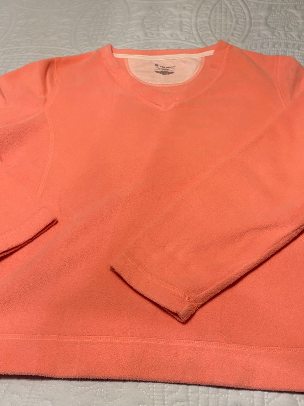 Tek Gear Sweatshirt Coral V Neck Fleece